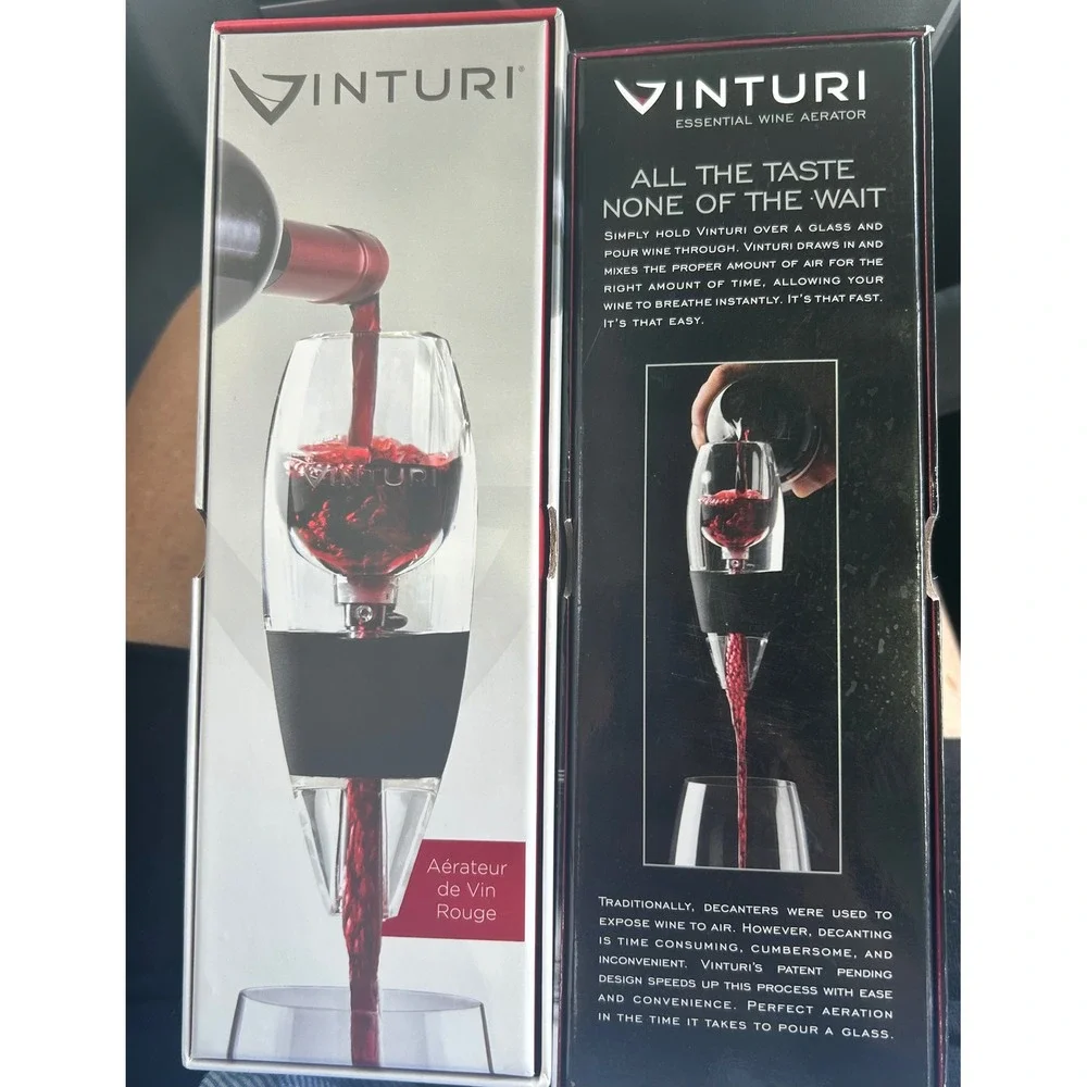 Set of 2 Vinturi Essential Red Wine Aerator V1010 New in Box Instant Decanter